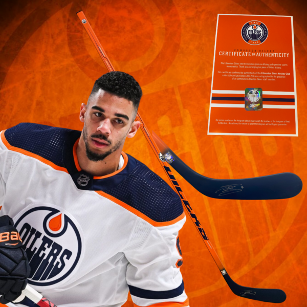 Edmonton Oilers Hockey Stick Autographed by Evander Kane