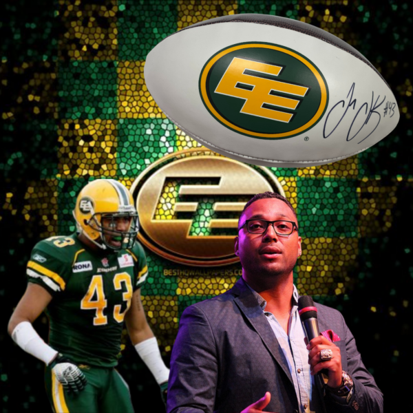 Edmonton Elks Football Autographed by J.R. LaRose